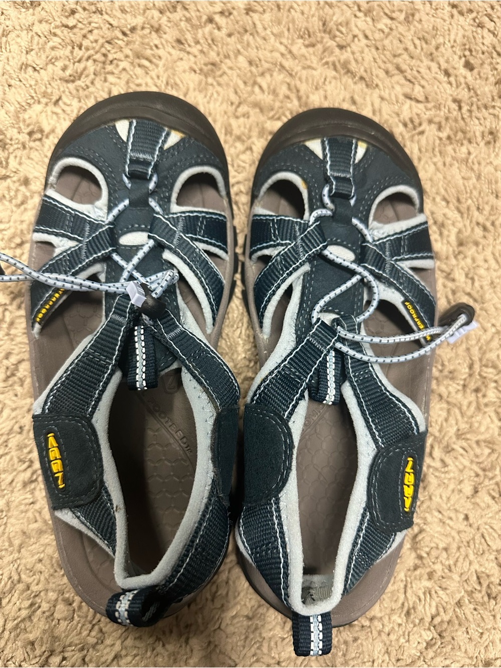 Keen Navy and Gray Women's Closed-Toe Hiking Sandals